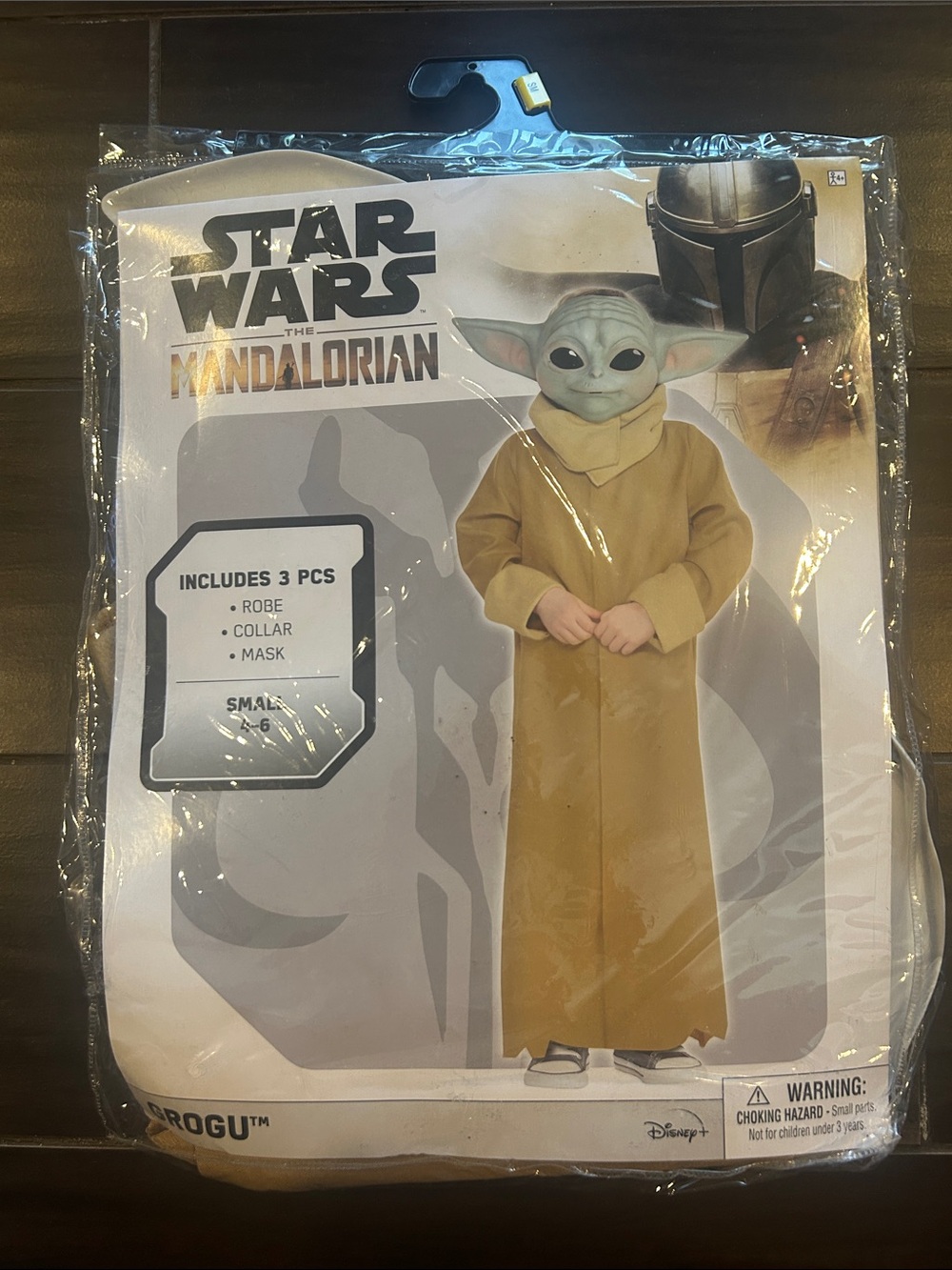 Star Wars Grogu Tan Robe Costume with Mask and Collar NWT